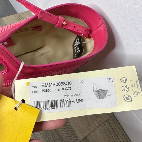 Marni Tropicalia Small Bag tote in Pink Leather Raffia purse crossbody woven New - Picture 12 of 15